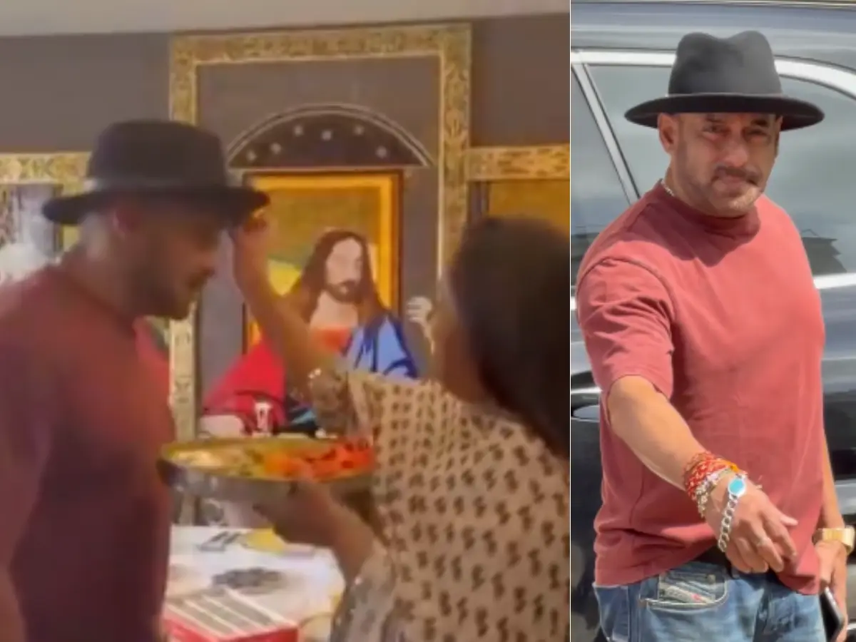 Salman Khan flaunts rakhis as he celebrates Raksha Bandhan with sisters Arpita and Alvira