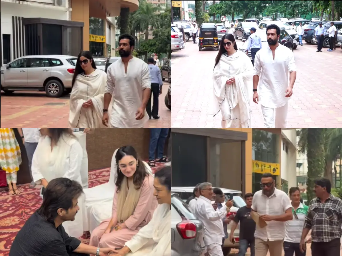 Kuku Kohli’s prayer meet: Aruna Irani in tears; Katrina Kaif, Vicky Kaushal, Asha Parekh and others attend