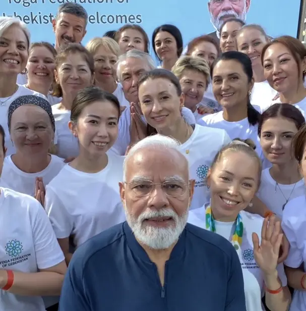 WATCH | PM Modi participates in yoga session during visit to Uzbekistan