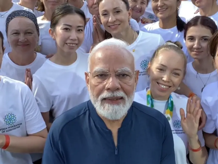 WATCH | PM Modi participates in yoga session during visit to Uzbekistan