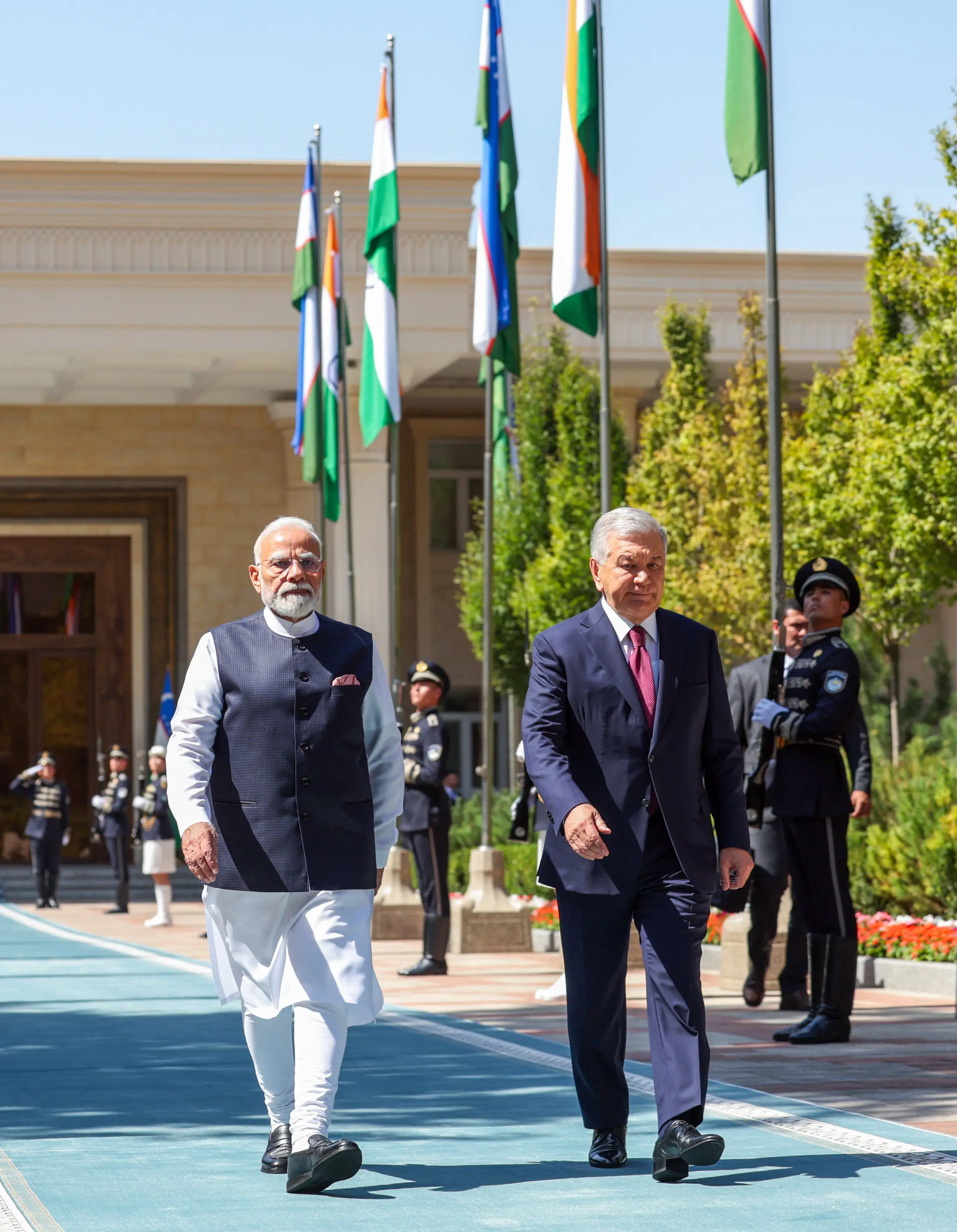 PM Modi holds talks with Uzbekistan President Mirziyoyev in Tashkent, says 'elevating our ties to strategic partnership'