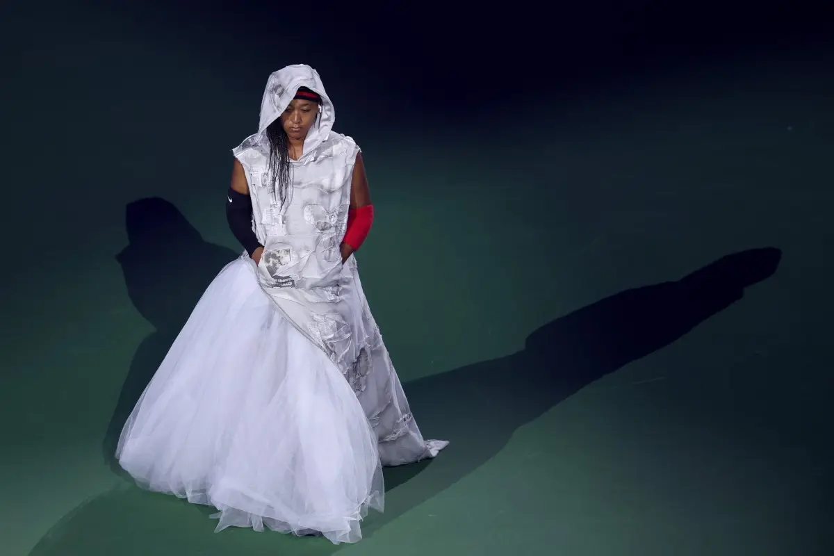 US Open 2026: Naomi Osaka enters court with statement 'Iverson' look ahead of 1st round win - WATCH
