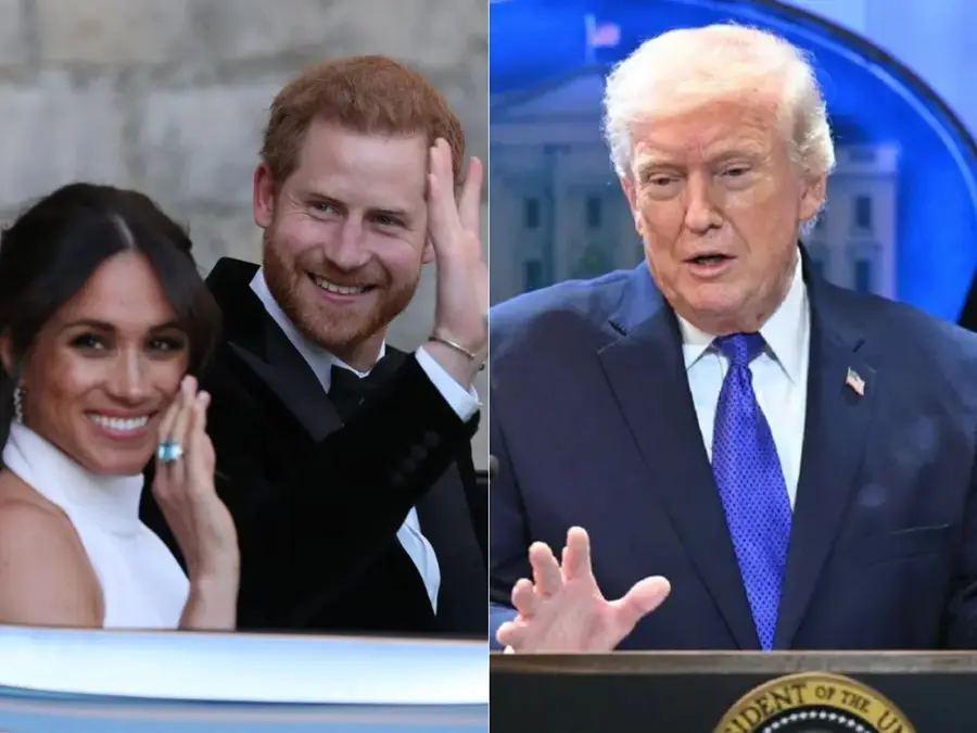 US President Donald Trump says he's 'happy' as Prince Harry and Meghan Markle move back to the UK