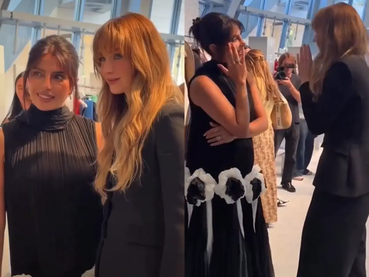 What are they gossiping about? Priyanka Chopra, Jennifer Lawrence's bestie moment at Paris event has netizens curious