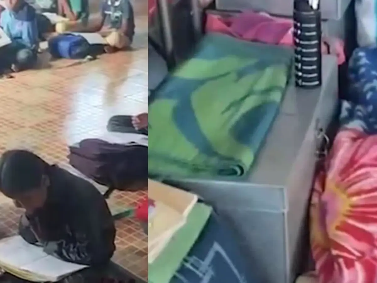 Students sit on floor, classroom in cattle shed: Karnataka orders probe into shocking school conditions Students sit on floor, classroom in cattle shed: Karnataka orders probe into shocking school conditions