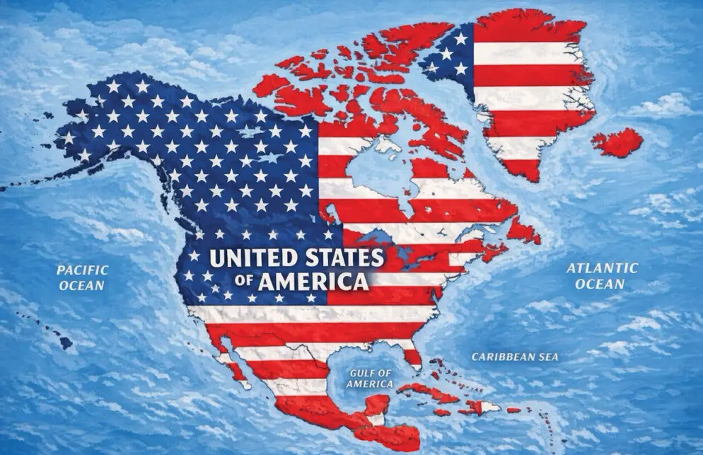 'He's f***ing insane': Trump posts explosive map showing US stretching across North America and Greenland, sparks outrage