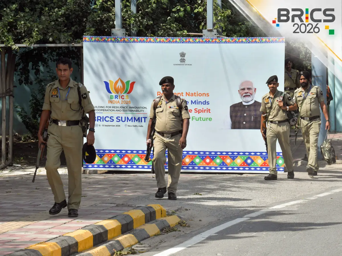 BRICS Summit 2026 | Inside Delhi’s BRICS security fortress: VVIP routes, anti-drone systems and over 25,000 cops BRICS Summit 2026 | Inside Delhi’s BRICS security fortress: VVIP routes, anti-drone systems and over 25,000 cops