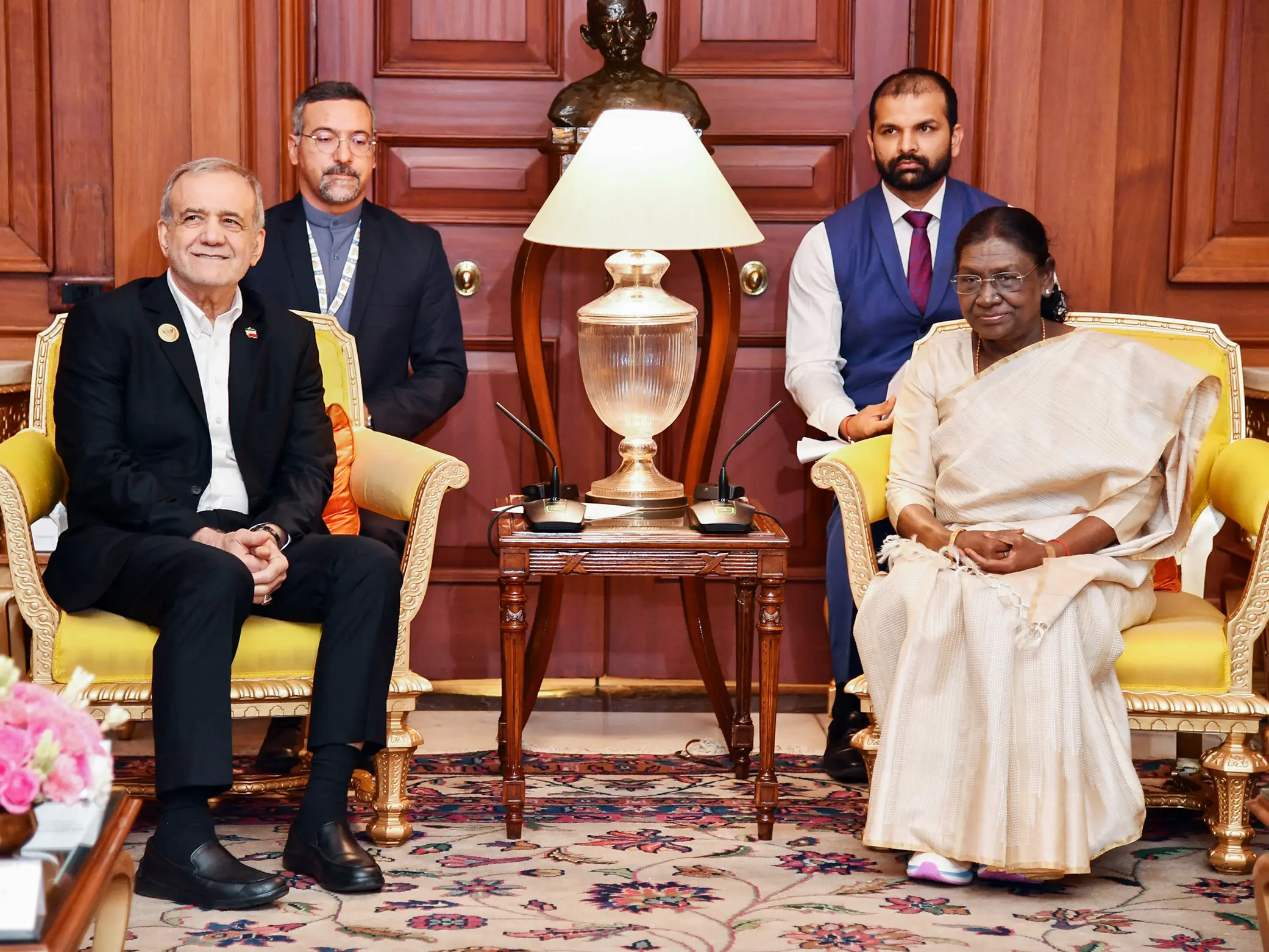 From Tehran's royal past to Delhi: Pezeshkian visits Iranian Hall at Rashtrapati Bhavan | WATCH From Tehran's royal past to Delhi: Pezeshkian visits Iranian Hall at Rashtrapati Bhavan | WATCH
