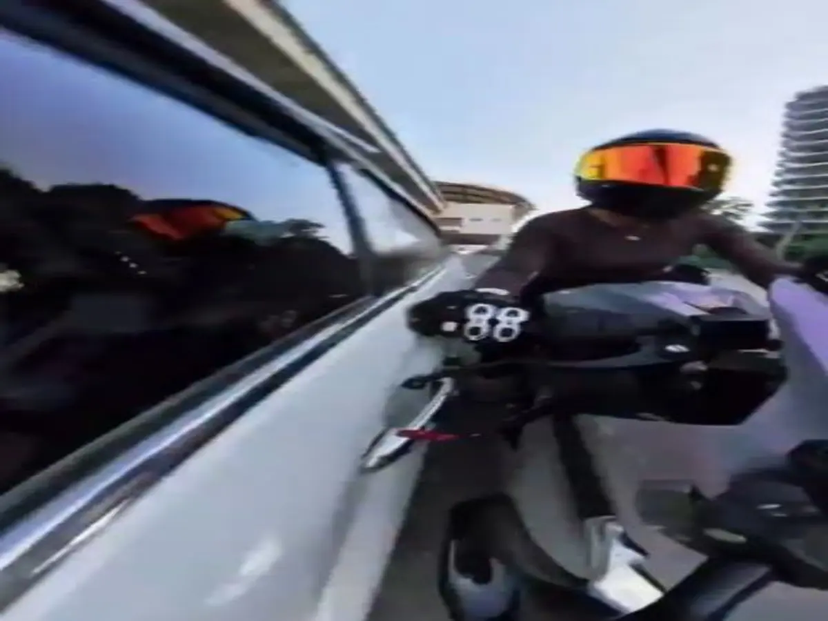 Gurugram road rage: Woman on sports bike allegedly hit by speeding car after asking to keep distance Gurugram road rage: Woman on sports bike allegedly hit by speeding car after asking to keep distance