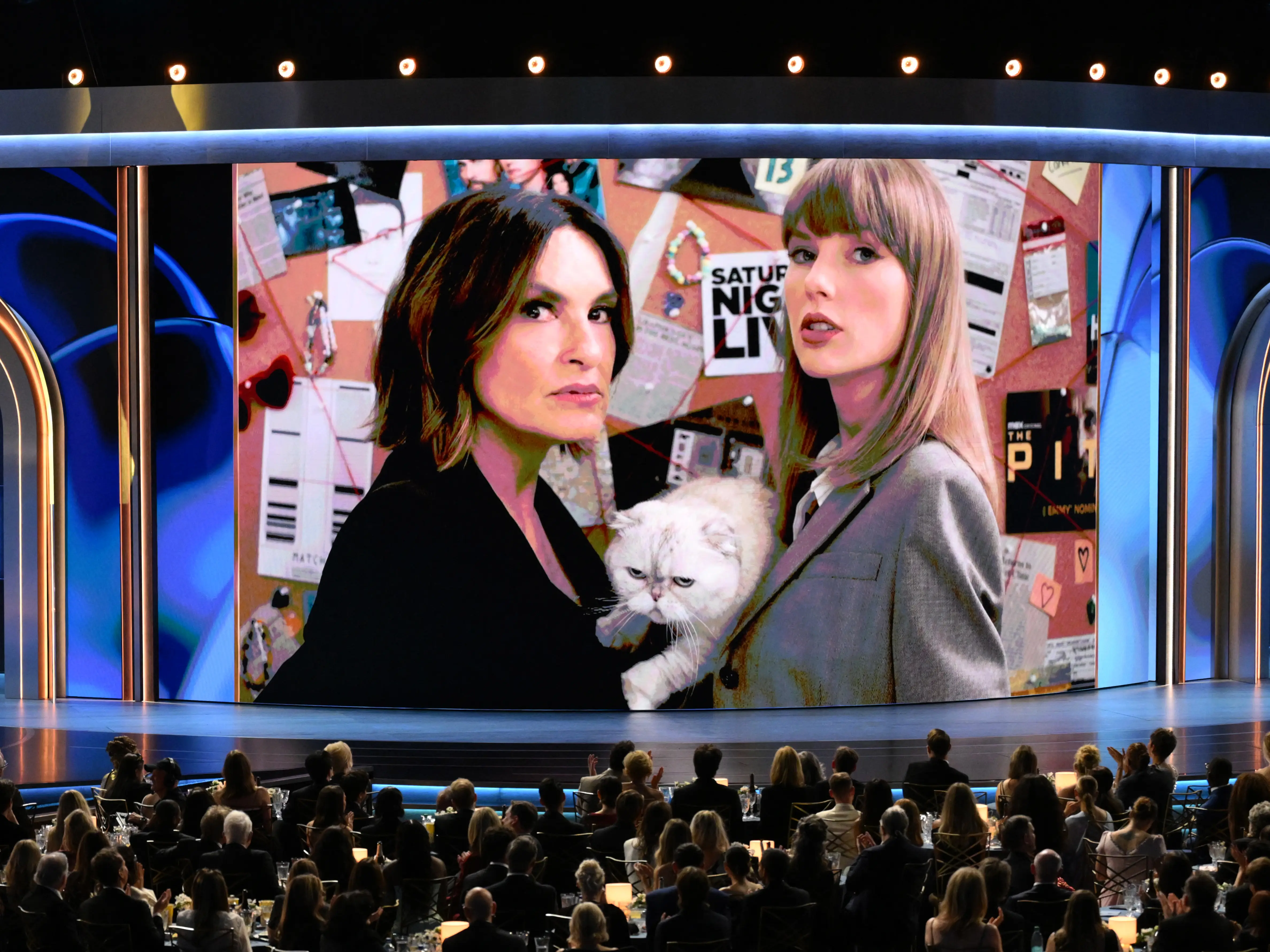 Emmys 2026: Taylor Swift makes surprise cameo with Mariska Hargitay in SVU sketch Emmys 2026: Taylor Swift makes surprise cameo with Mariska Hargitay in SVU sketch