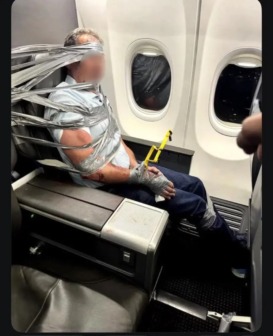 Strapped to flight seat with duct tape: Passenger claims no memory of mid-air outburst