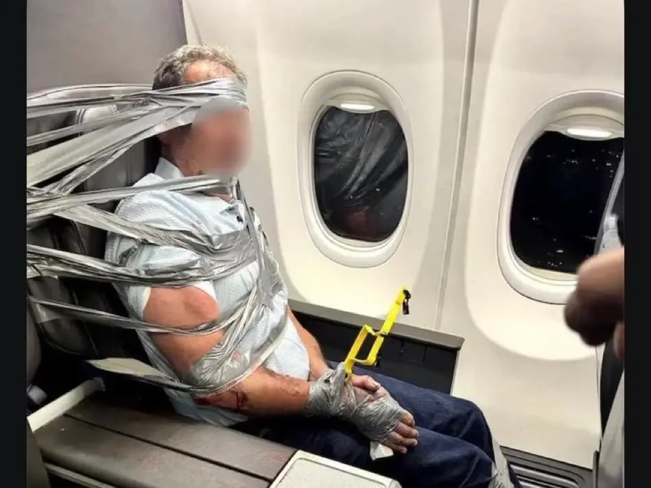 Strapped to flight seat with duct tape: Passenger claims no memory of mid-air outburst