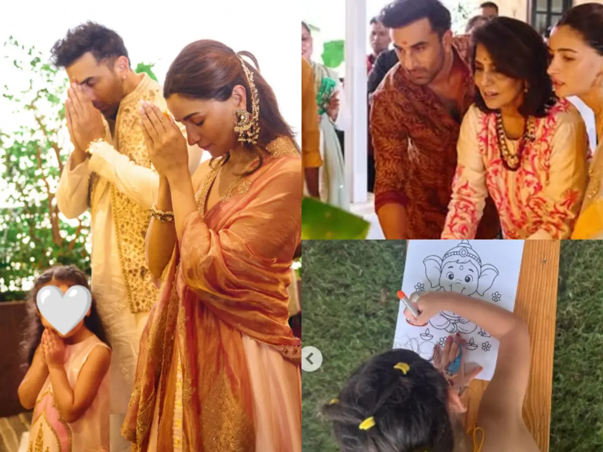 All things yellow! Alia Bhatt shares glimpse from Ganesh puja with Ranbir Kapoor | In pics All things yellow! Alia Bhatt shares glimpse from Ganesh puja with Ranbir Kapoor | In pics
