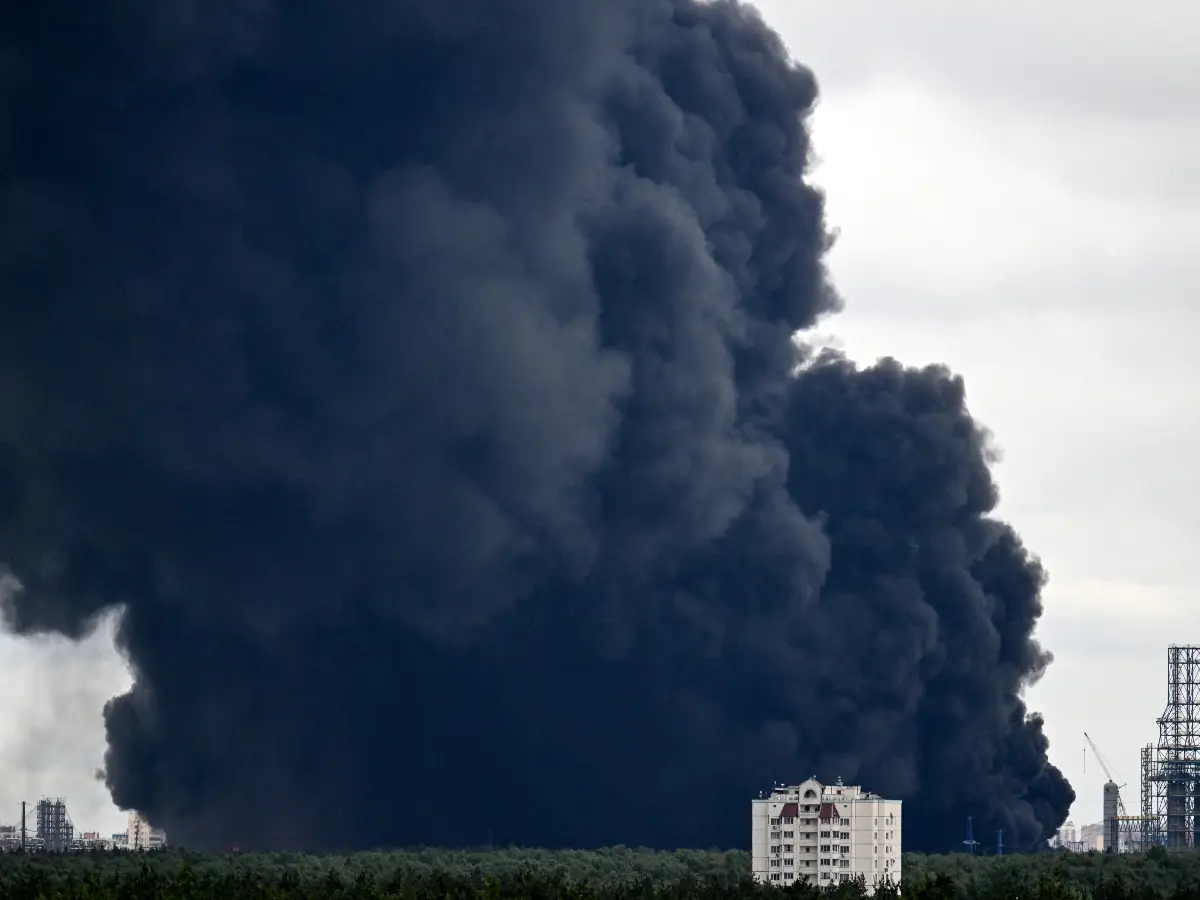 Two killed in 'massive' drone attack on oil refinery in Moscow region