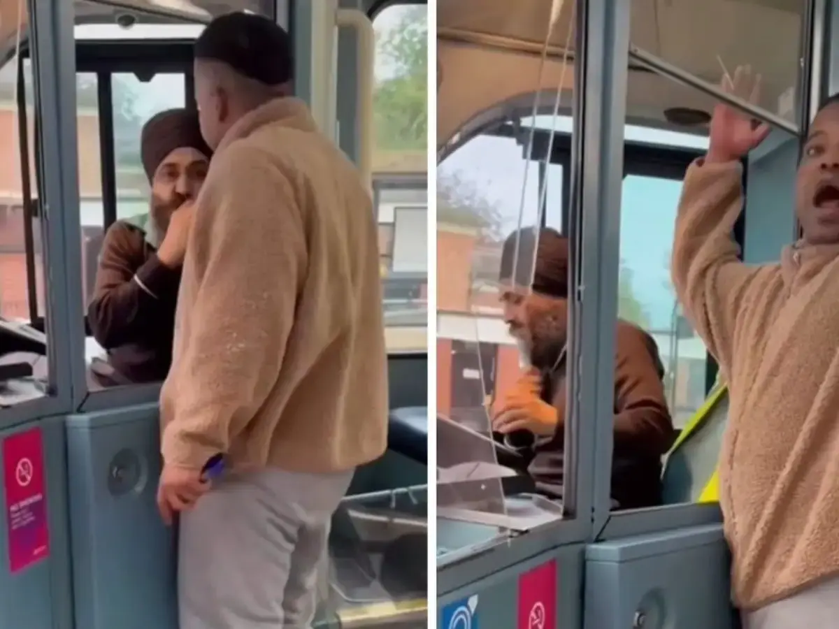 Sikh bus driver assaulted, bus stolen and rammed into cars in England; video surfaces Sikh bus driver assaulted, bus stolen and rammed into cars in England; video surfaces