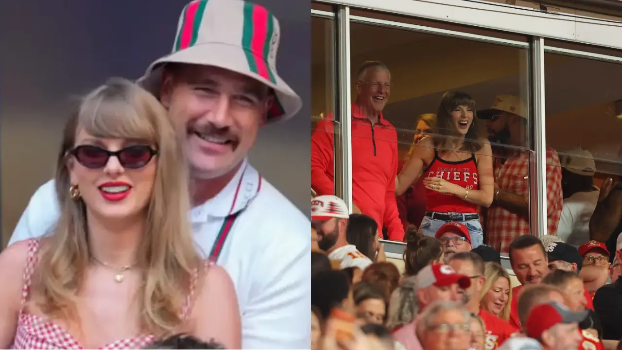 Taylor Swift has a 'proud wife' moment as Travis Kelce scores first touchdown of season: 'That’s my husband!'