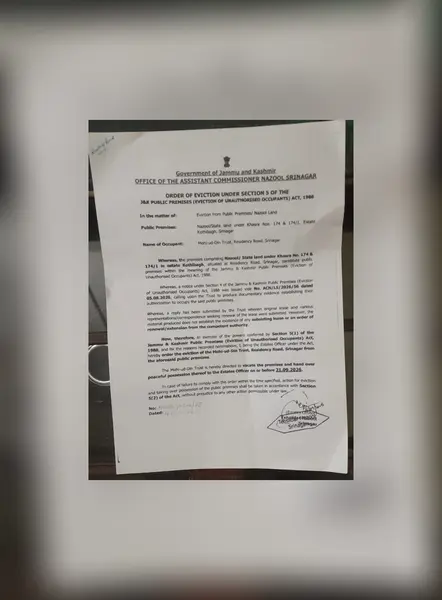 Eviction notices to Nazool land occupants trigger concern among Srinagar business community Eviction notices to Nazool land occupants trigger concern among Srinagar business community