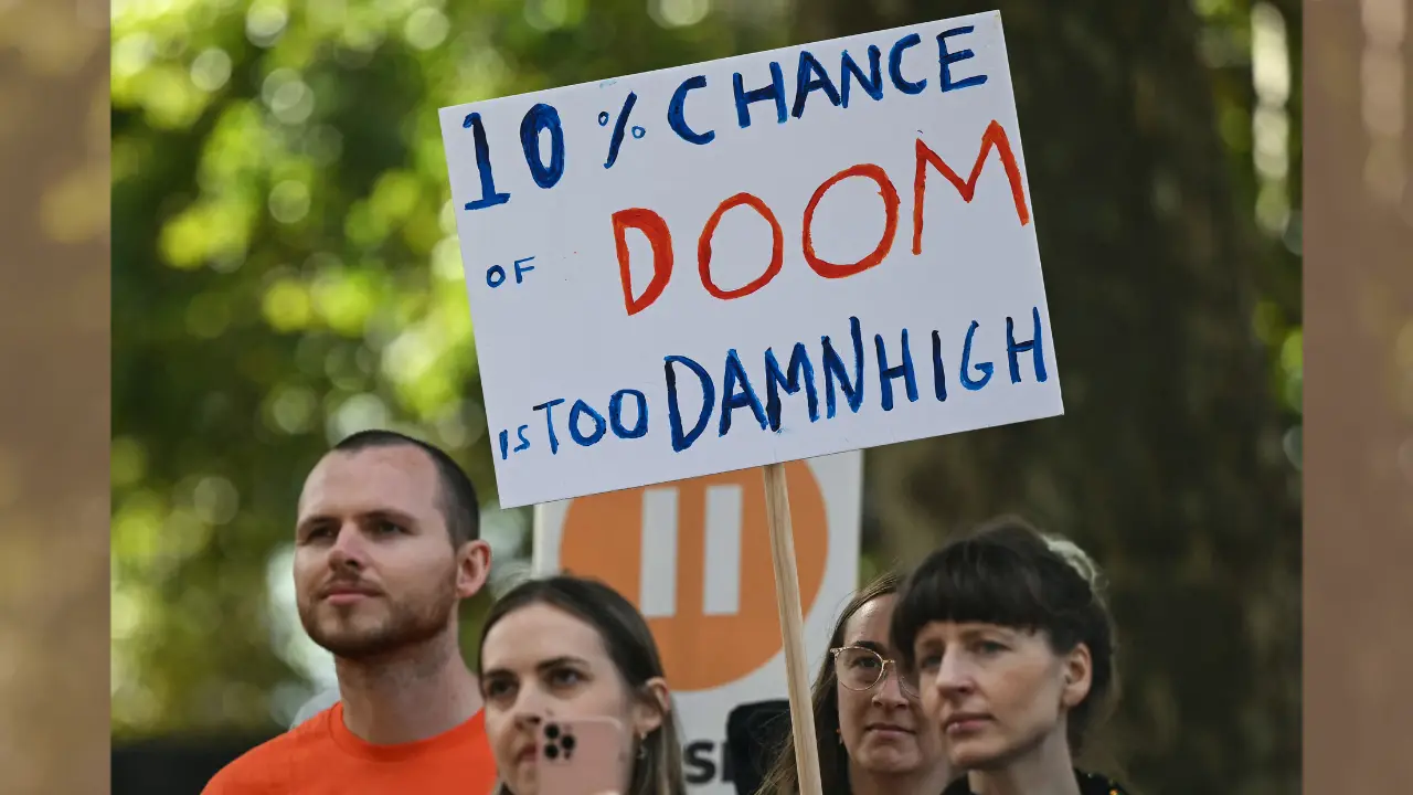 Anti-AI activists storm summit, say 'incompetent' leaders are leading us into a disaster - 'We need a vote'