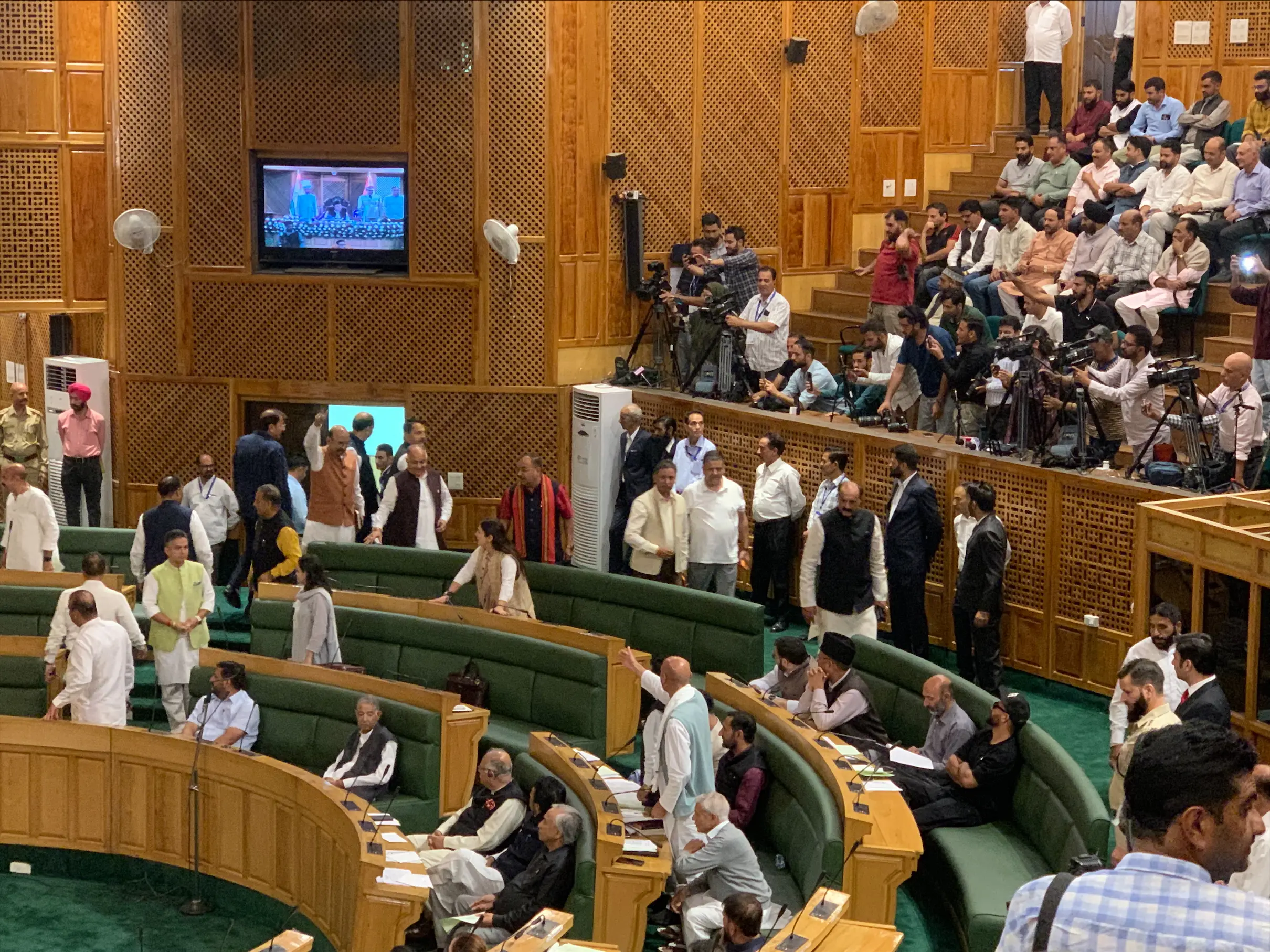 Ruckus in J&K assembly as BJP MLAs walk out, return during Question Hour Ruckus in J&K assembly as BJP MLAs walk out, return during Question Hour