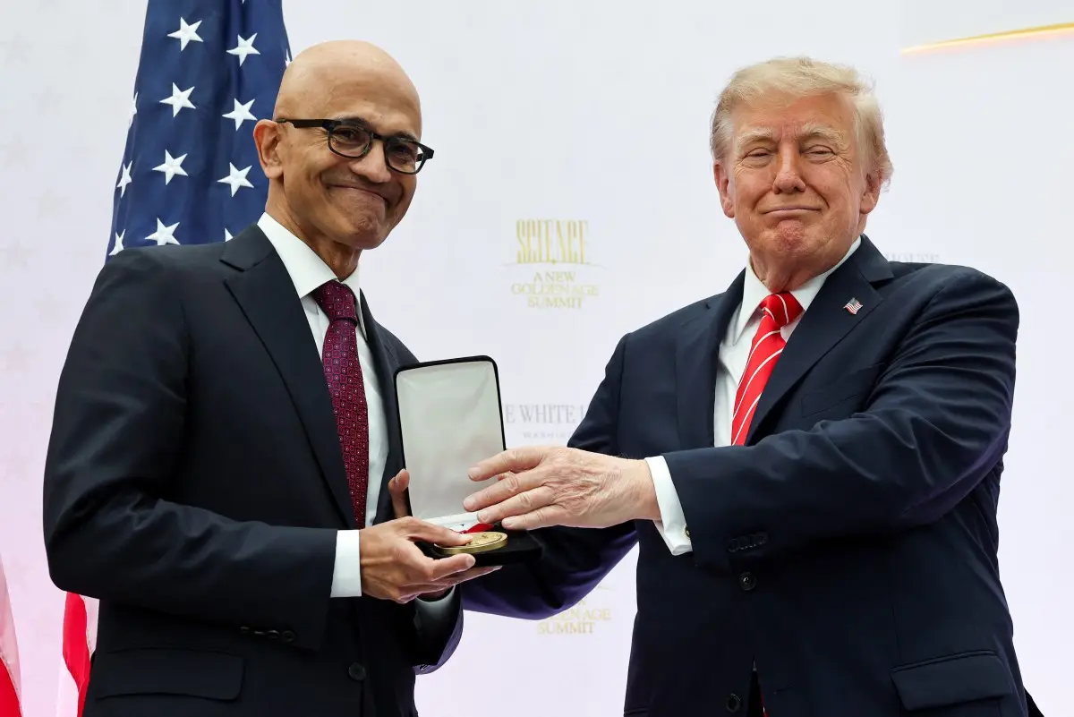 Trump honours Microsoft CEO Satya Nadella with top technology honour amid immigration scrutiny