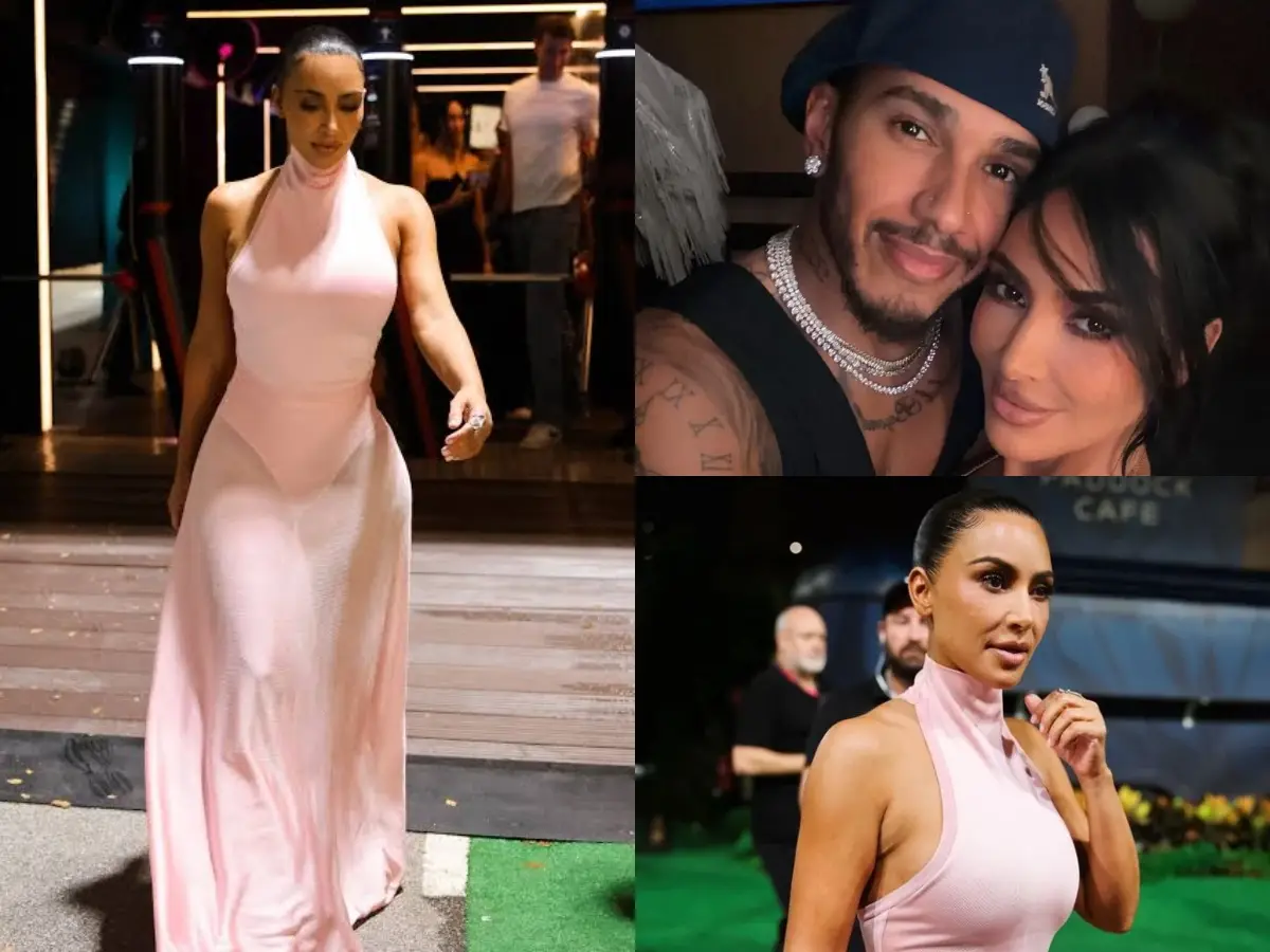 Kim Kardashian brings glamour to Singapore Grand Prix while supporting boyfriend Lewis Hamilton