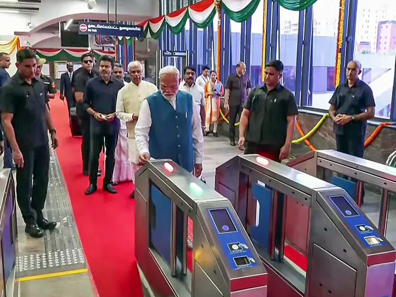 PM Modi inaugurates Rs 4,900 crore Chennai Metro Phase II stretch, takes ride with CM Vijay: VIDEO
