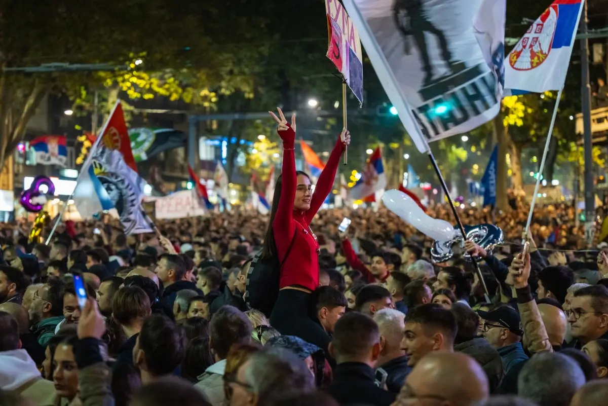 Serbia elections: Nearly 150,000 people take to streets in massive rally against Aleksandar Vucic | In pics