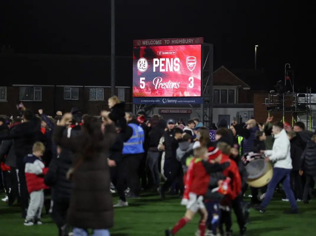 A drone, a red card, and a missed penalty - How Arsenal suffered shock defeat vs Fleetwood in Carabao Cup