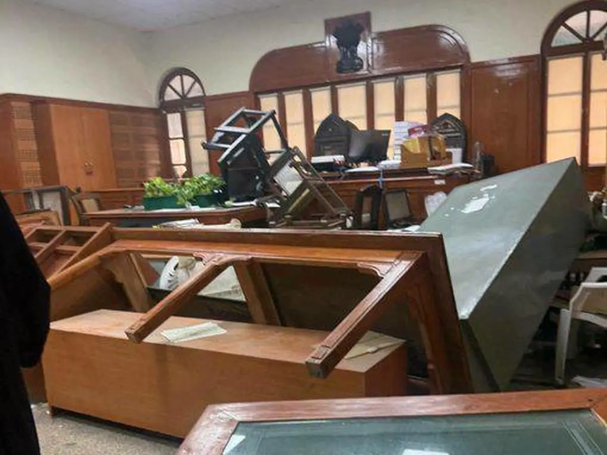 Watch: Furniture hurled inside Allahabad HC courtroom as protest turns violent